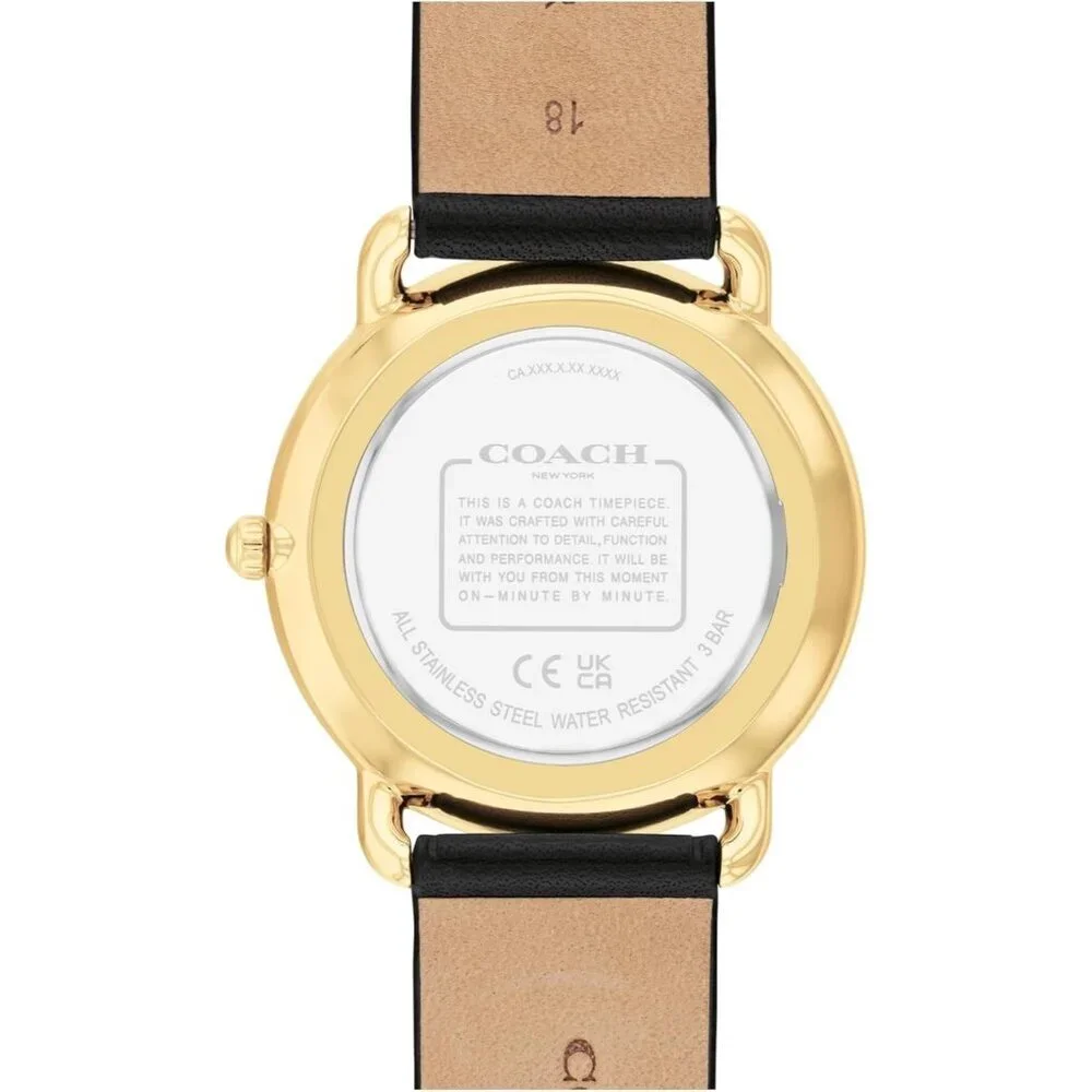 Women's Black Gold Watch Sleek Design with Scattered Charms Timeless Style